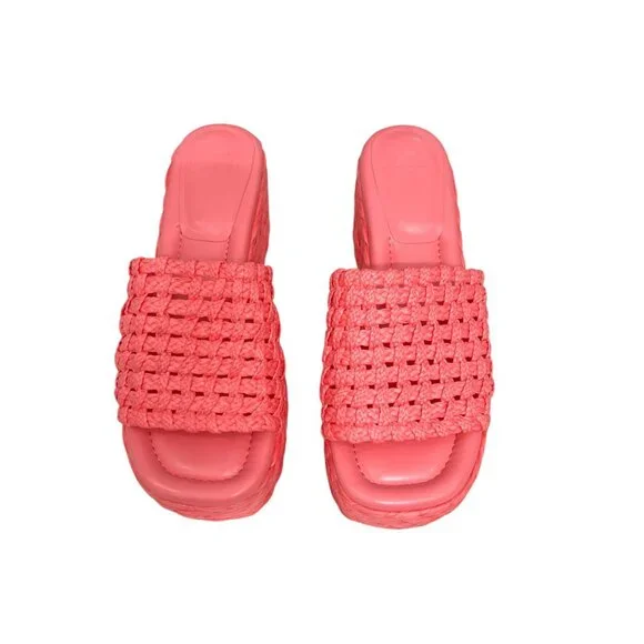 NWOT Marc Fisher Priya Women's Platform Slides in Medium Pink size 8.5 - Picture 2 of 9